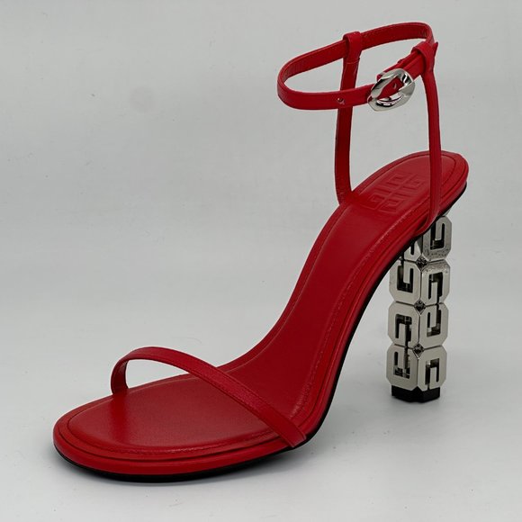 GIVENCHY 105 G Cube Monogram Signature Logo Heels Leather Sandals Shoes - Picture 5 of 16